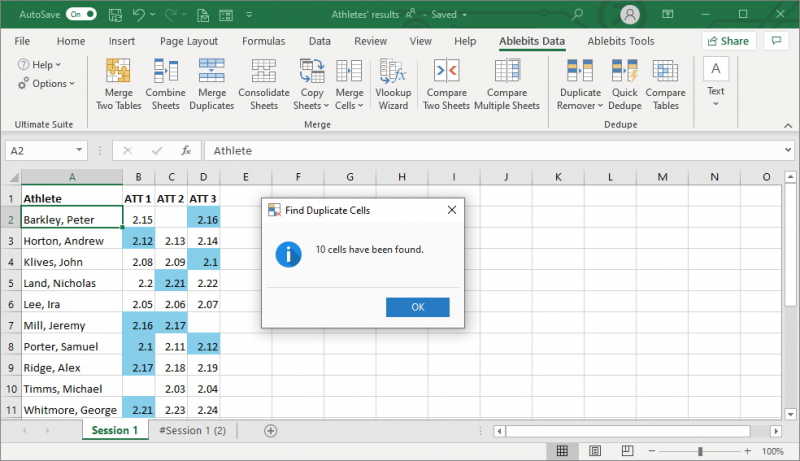 Ablebits Ultimate Suite for Excel